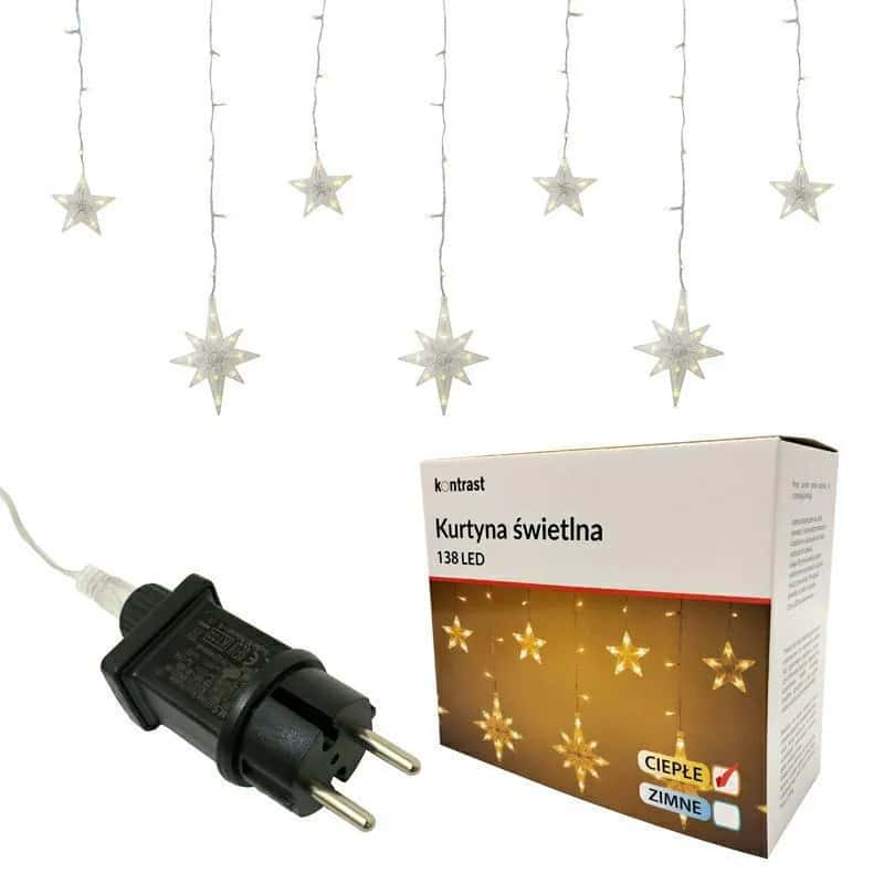 Kurtyna świetlna wz.02 138LED CIEPŁY – miniatura 1