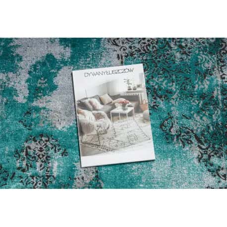 Dywan DE LUXE nowoczesny 6754 Abstrakcja - Strukturalny zielony / szary – miniatura 2