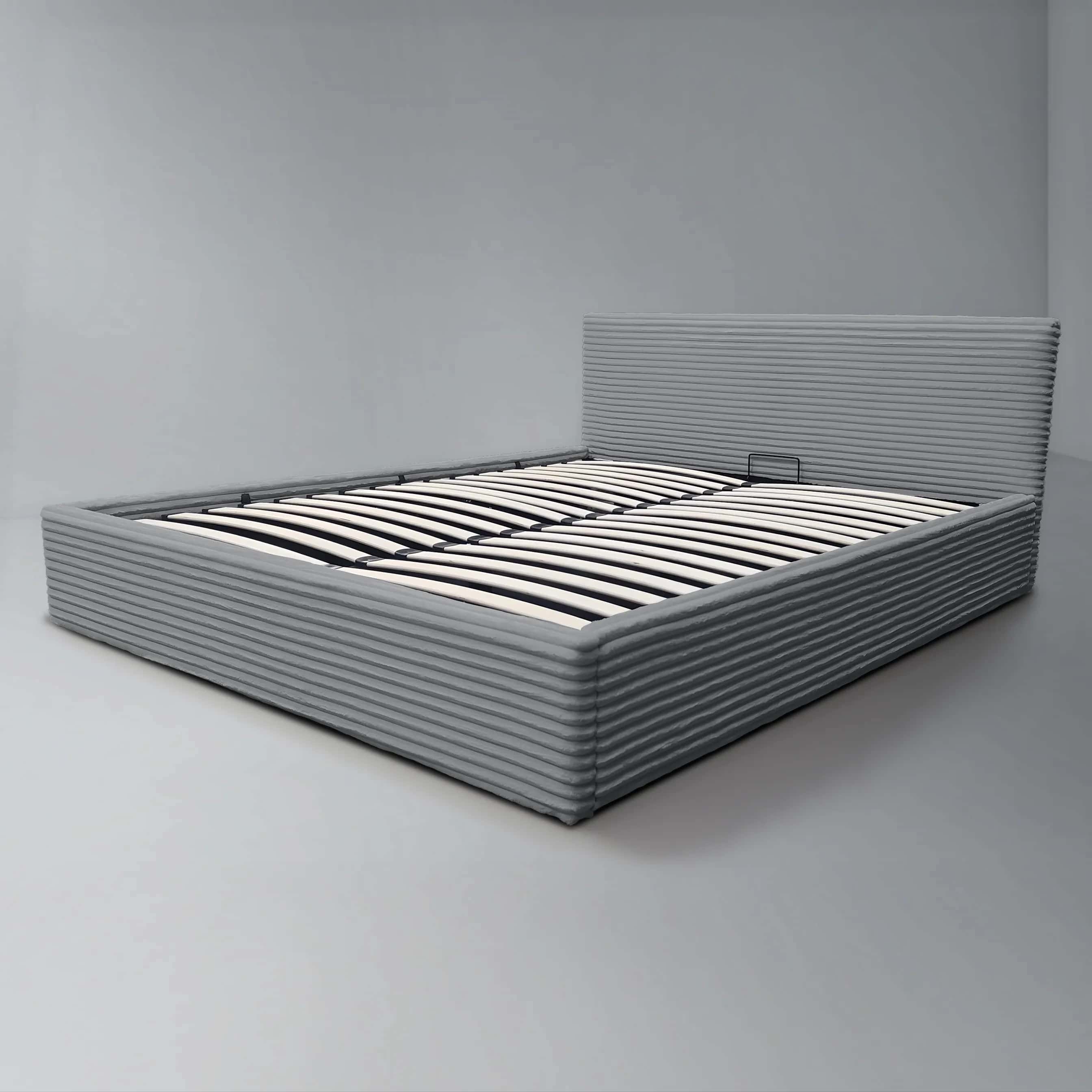 Łóżko LOUIS 160×2×80 szary – miniatura 9