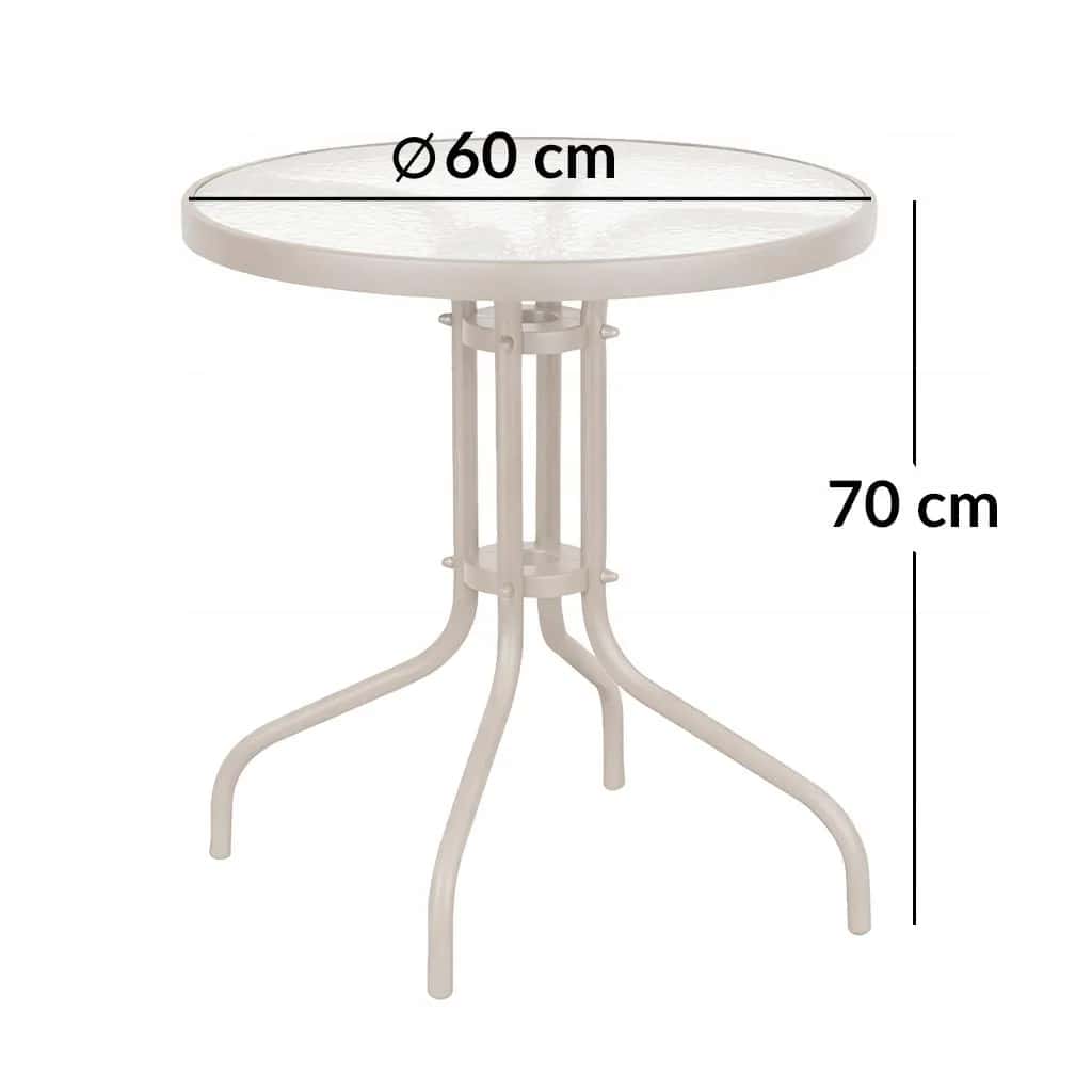 Meble ogrodowe komplet stół krzesła meble balkon taras Bergamo 60 MI taupe – miniatura 5