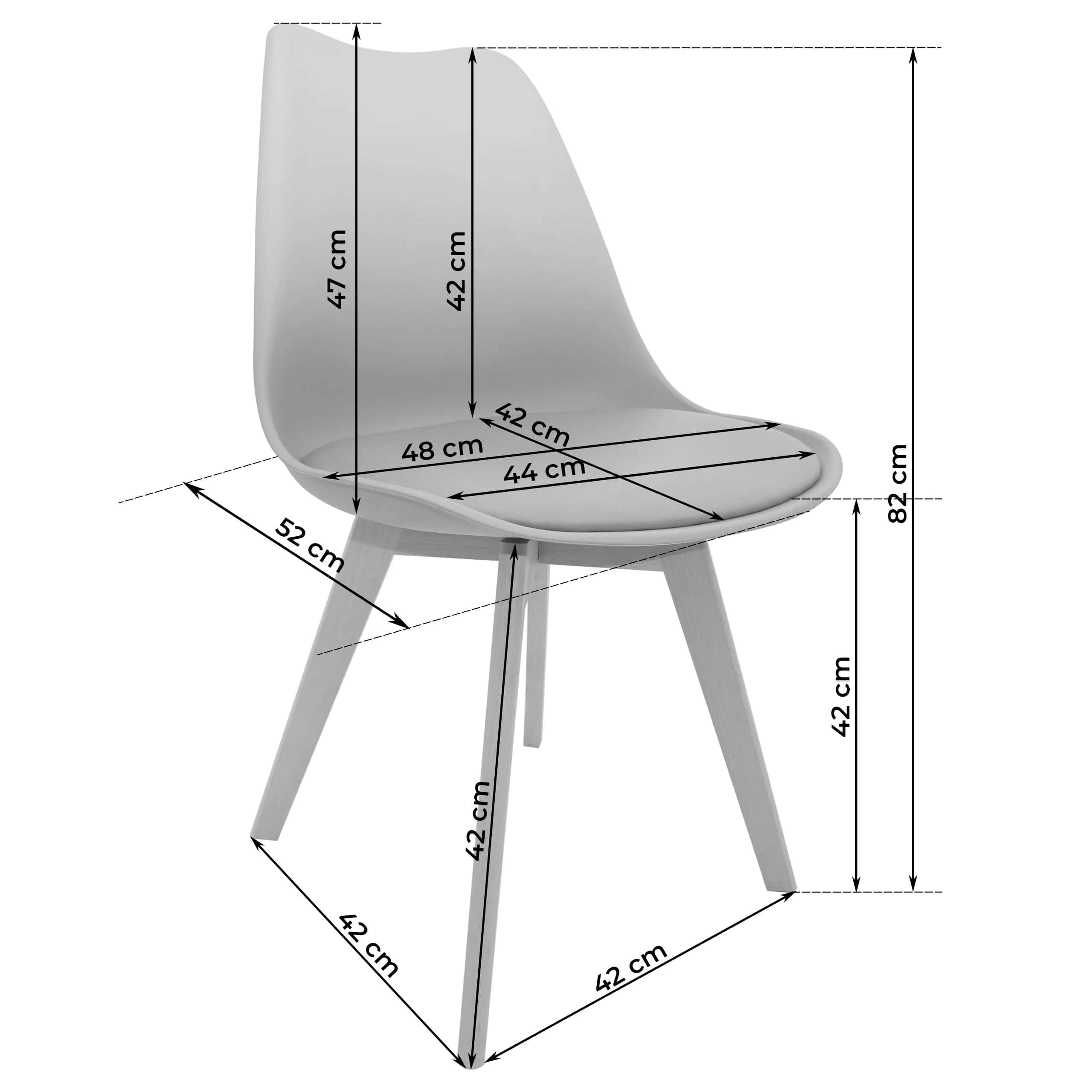 Krzesło Emma 3 Szary – miniatura 3