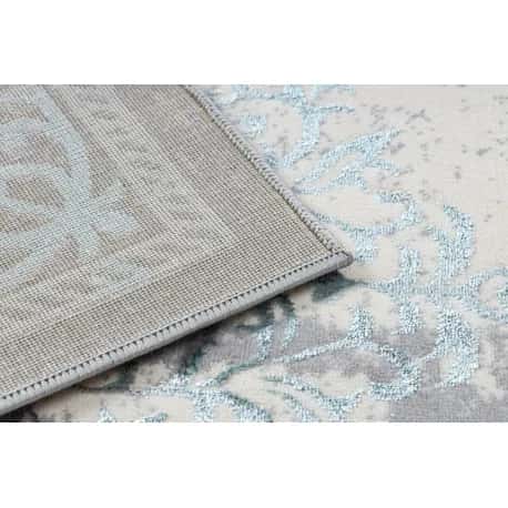 Dywan CORE W7161 Rozeta Vintage - Strukturalny, dwa poziomy runa, jasnoniebieski / krem / – miniatura 3
