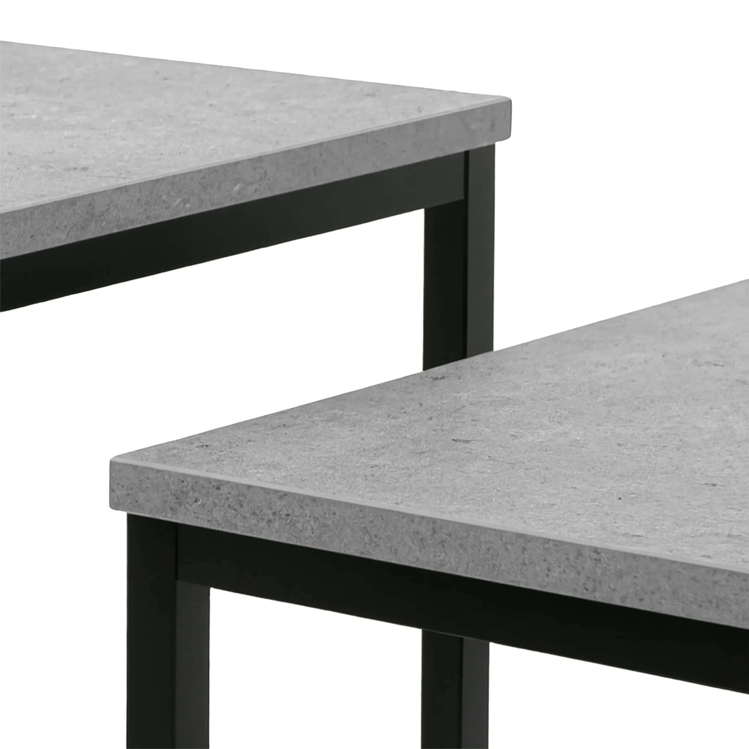 Stolik kawowy kwadratowy 2szt BETON SK101B 50x50,5/45x45,5cm – miniatura 7