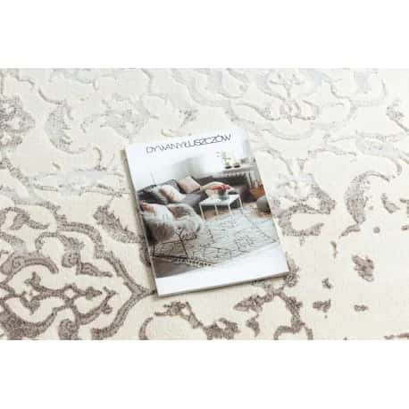 Dywan CORE 247A Ornament Vintage - Strukturalny, dwa poziomy runa, krem / brązowy – miniatura 2