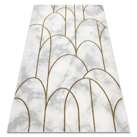 Dywan EMERALD ekskluzywny 1016 glamour, stylowy art deco, marmur krem / złoty – miniatura 1