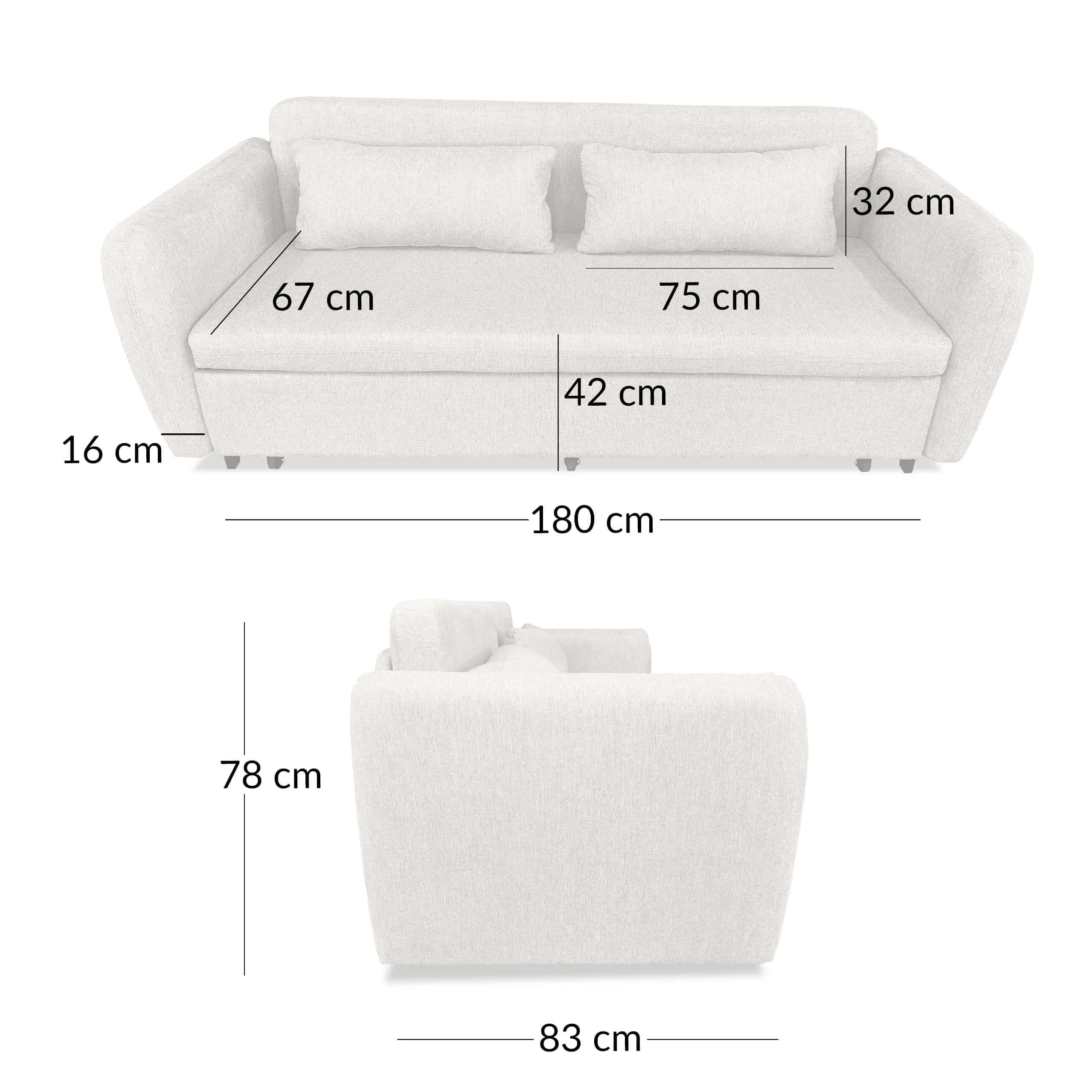 Sofa szenil STAN szary – miniatura 9
