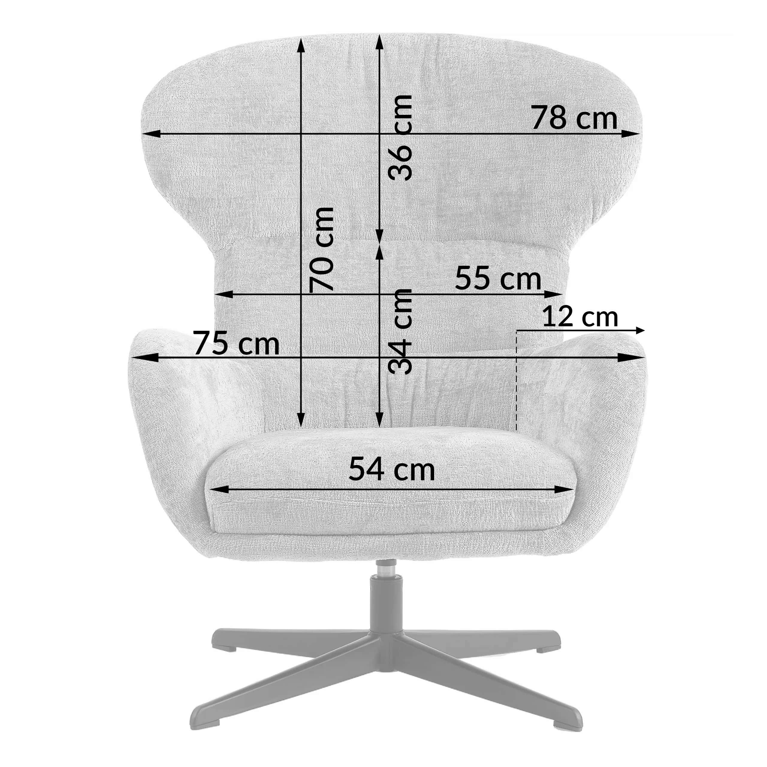 FO104 FOTEL LOUIS Szen. C. szary – miniatura 7
