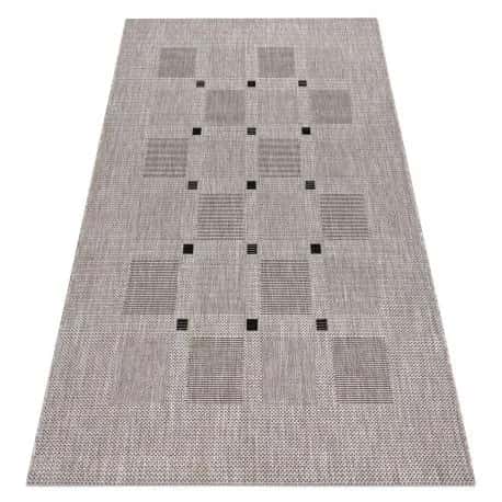 DYWAN SZNURKOWY SIZAL FLOORLUX 20079 kwadraty srebrny / czarny – miniatura 1