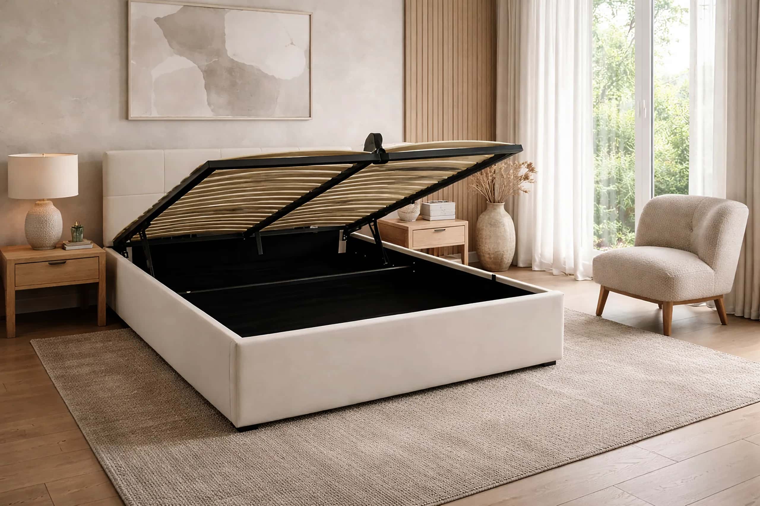 LT103 Łóżko Quadro 160x2x81 taupe – miniatura 2