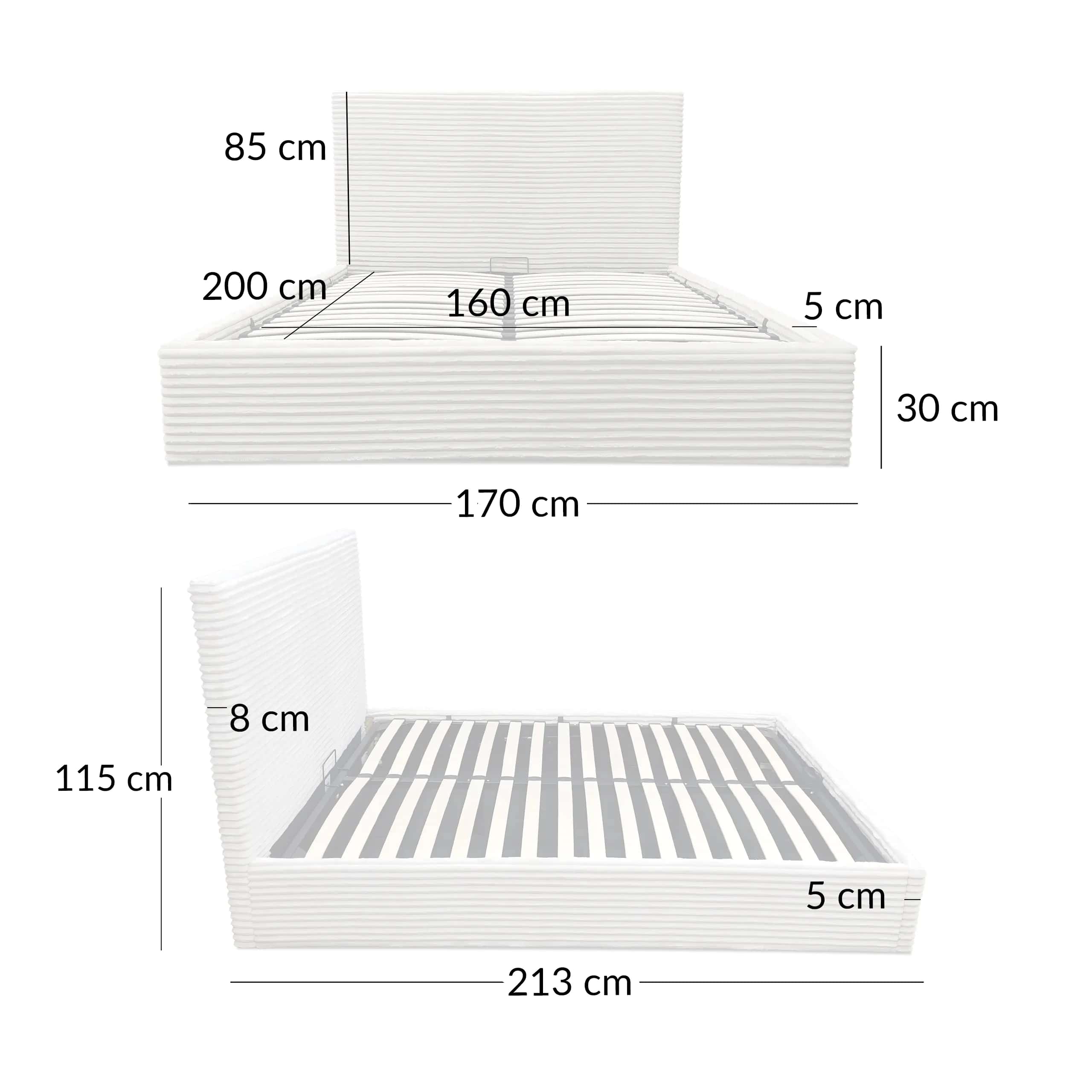 LT100 Łóżko Cordo 160x2x115 – miniatura 3