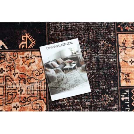 Dywan ANTIKA ancient chocolate, nowoczesny patchwork, grecki do prania - brązowy / terakota – miniatura 2
