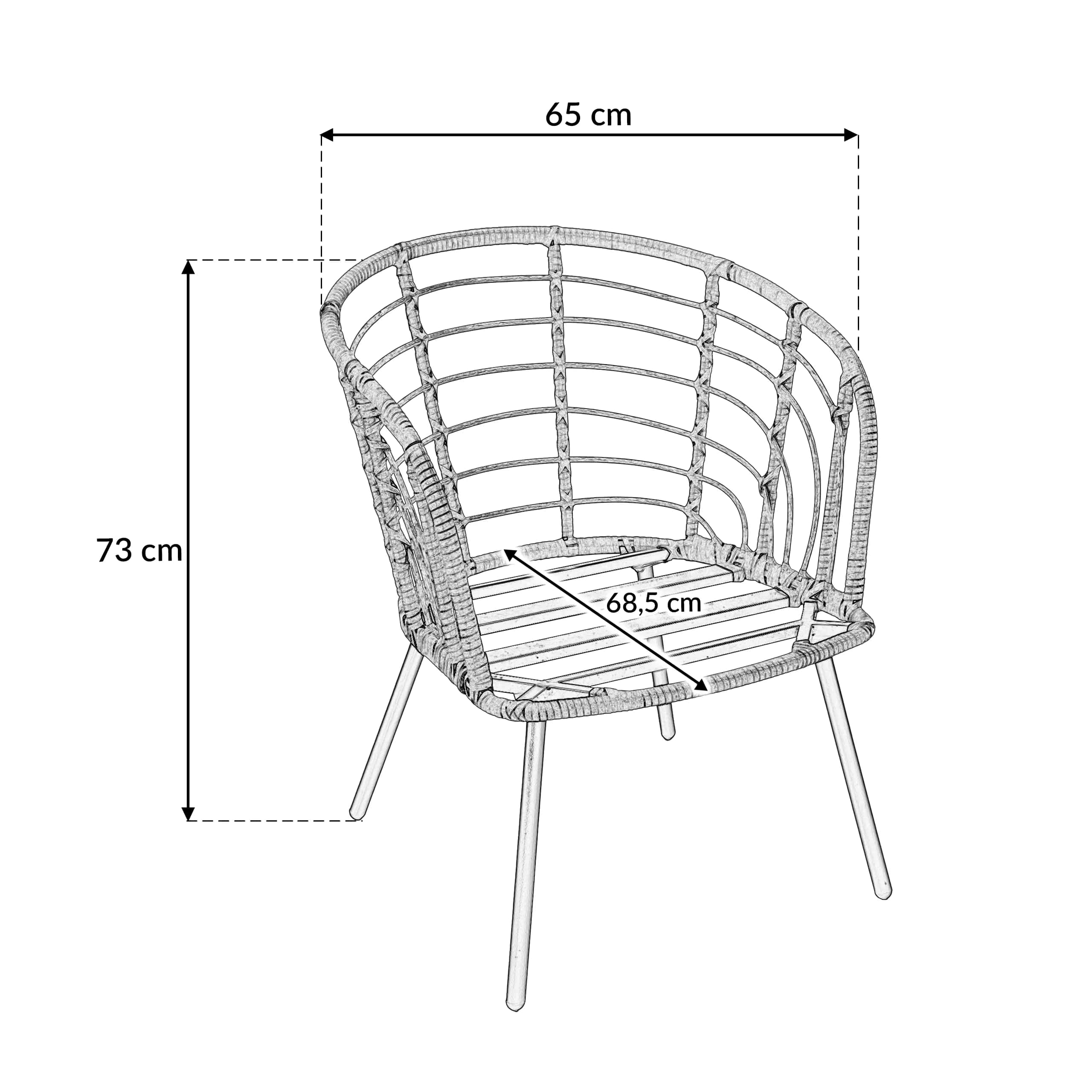 Zestaw mebli ogrodowych VERONA PRO 2os. – miniatura 4