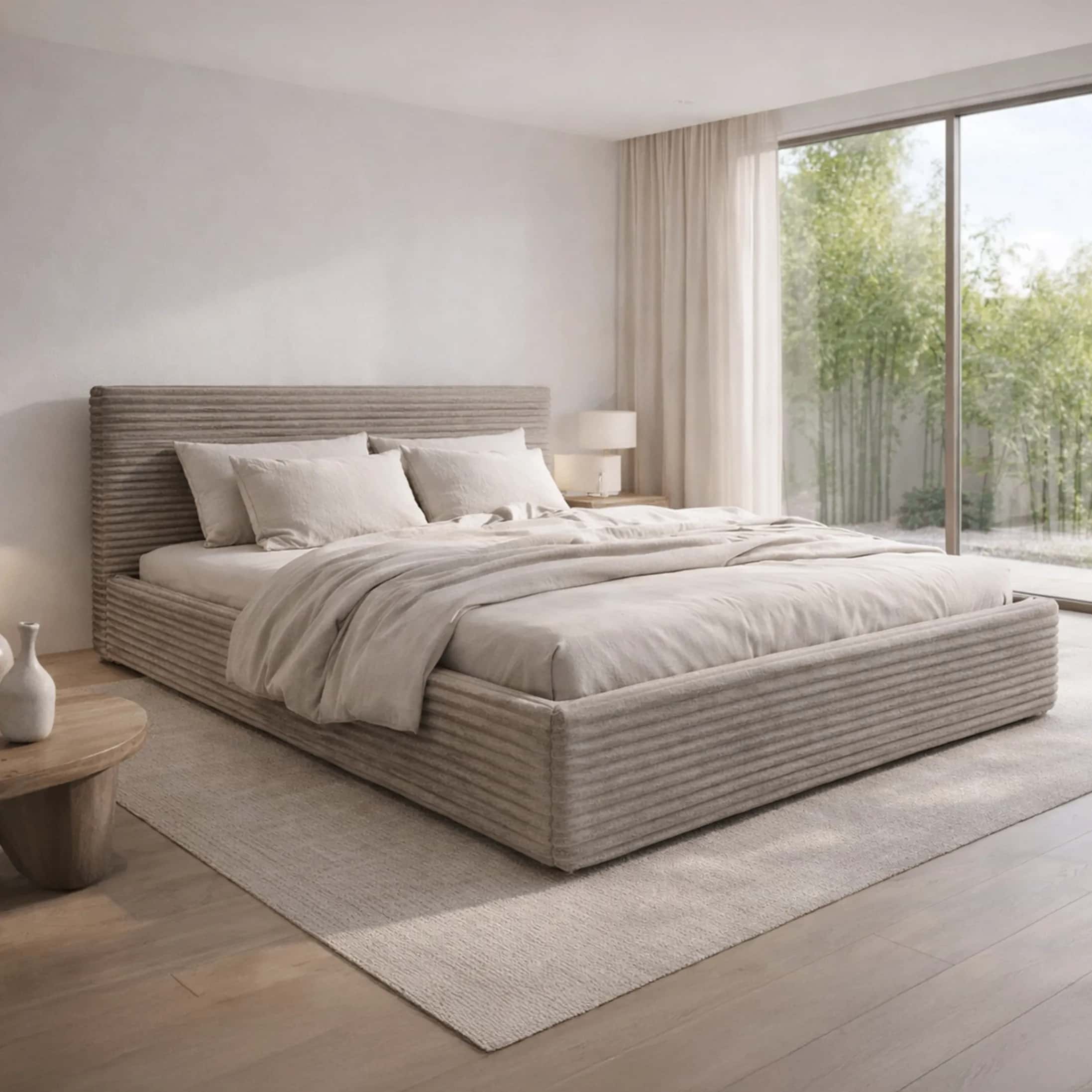 LT100 Łóżko Cordo 160x2x80 taupe – miniatura 1