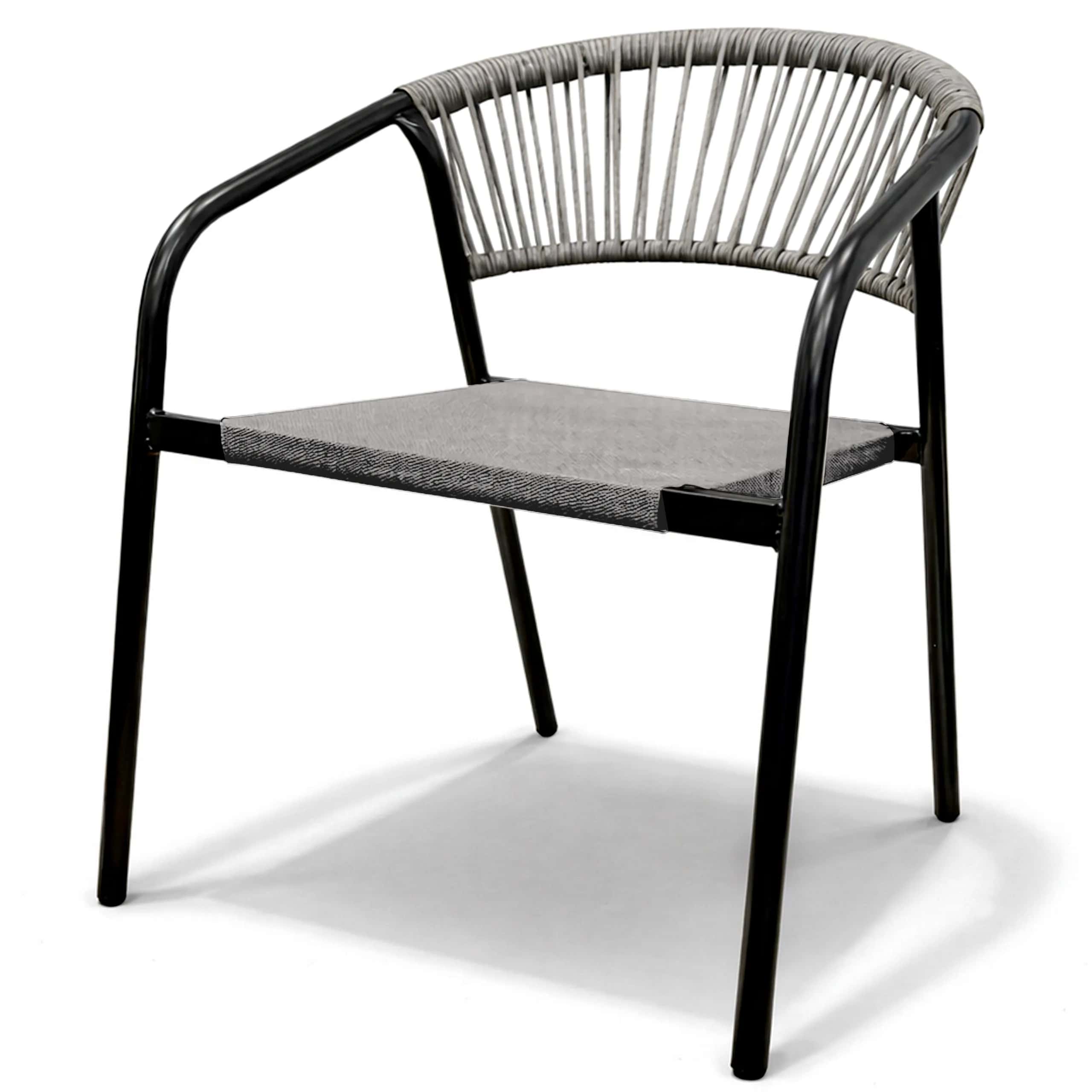Krzesło PORTINO 53x62x75cm czarny/szary – miniatura 1