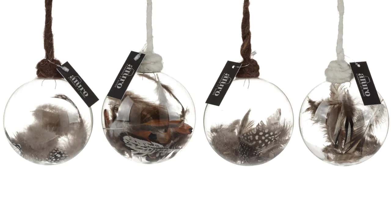 Bombka szkl.na sznurze BATIK natural mix_Aluro – miniatura 1