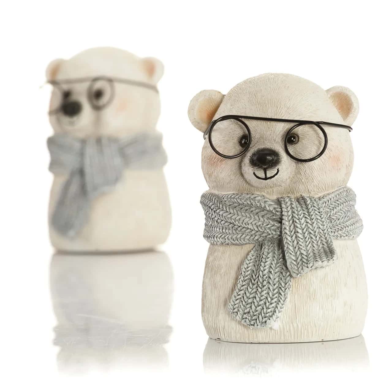Figurka miś zimowy w okularach TYMON 15 cm – miniatura 4