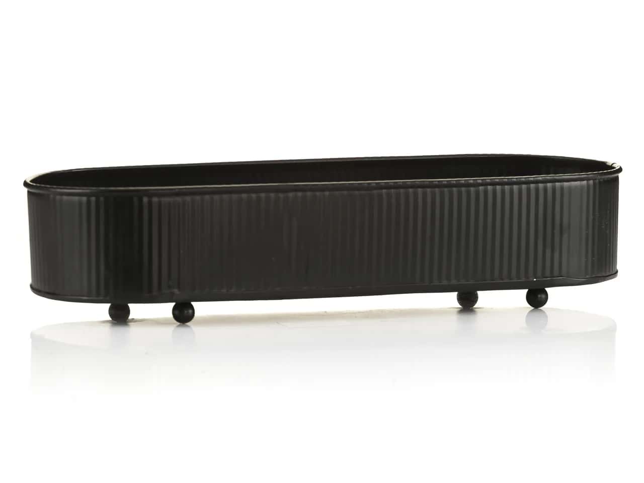 Świecznik podłużny metalowy do kompozycji LINEA 35 cm – miniatura 1