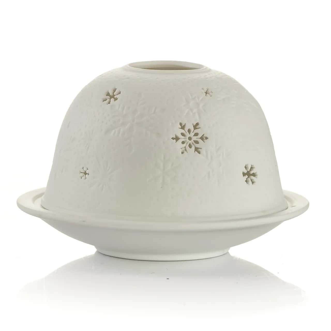 Lampion porcelanowy w płatki śniegu MILA – miniatura 1