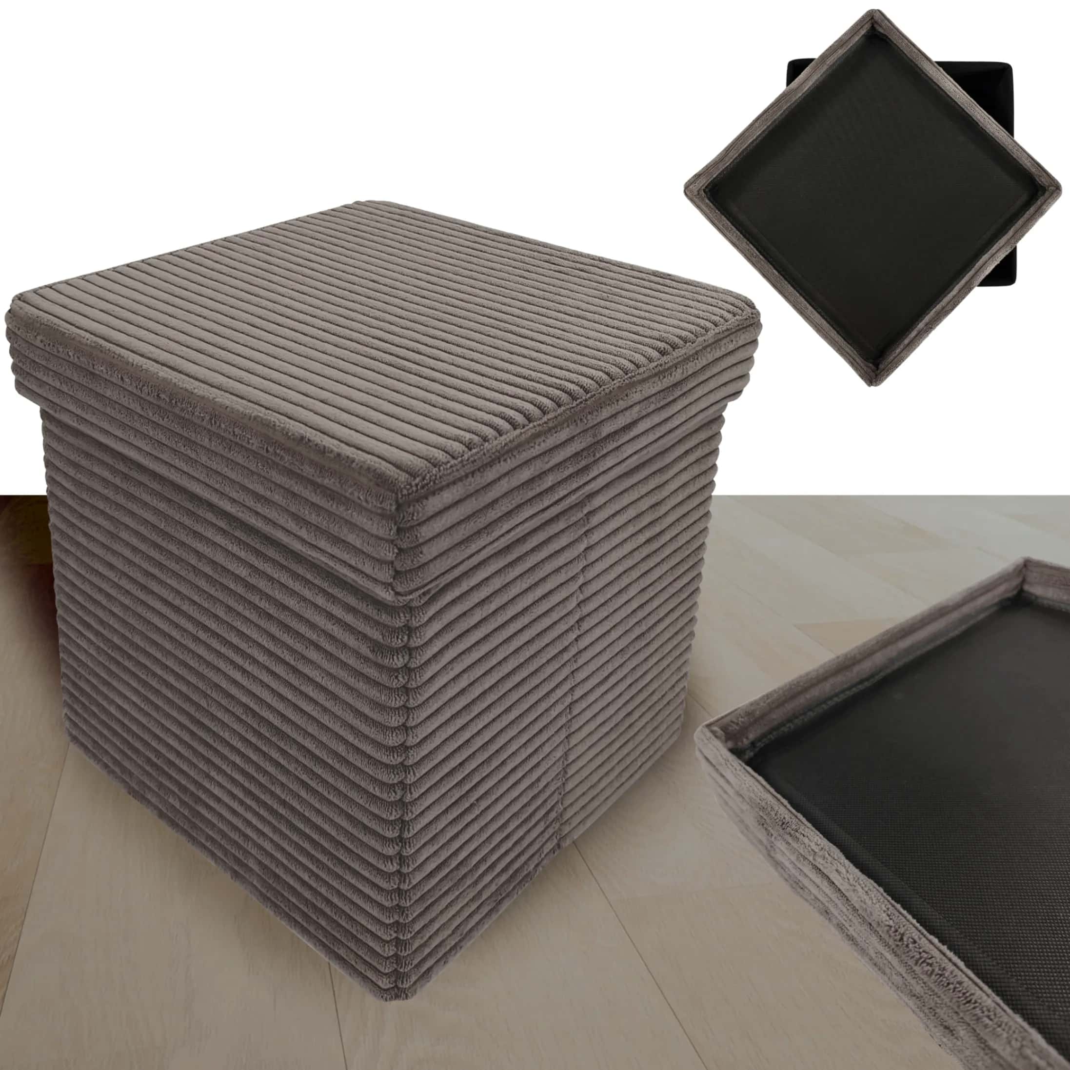 Pufa LAMPAS 30x30x30cm Brąz – miniatura 4
