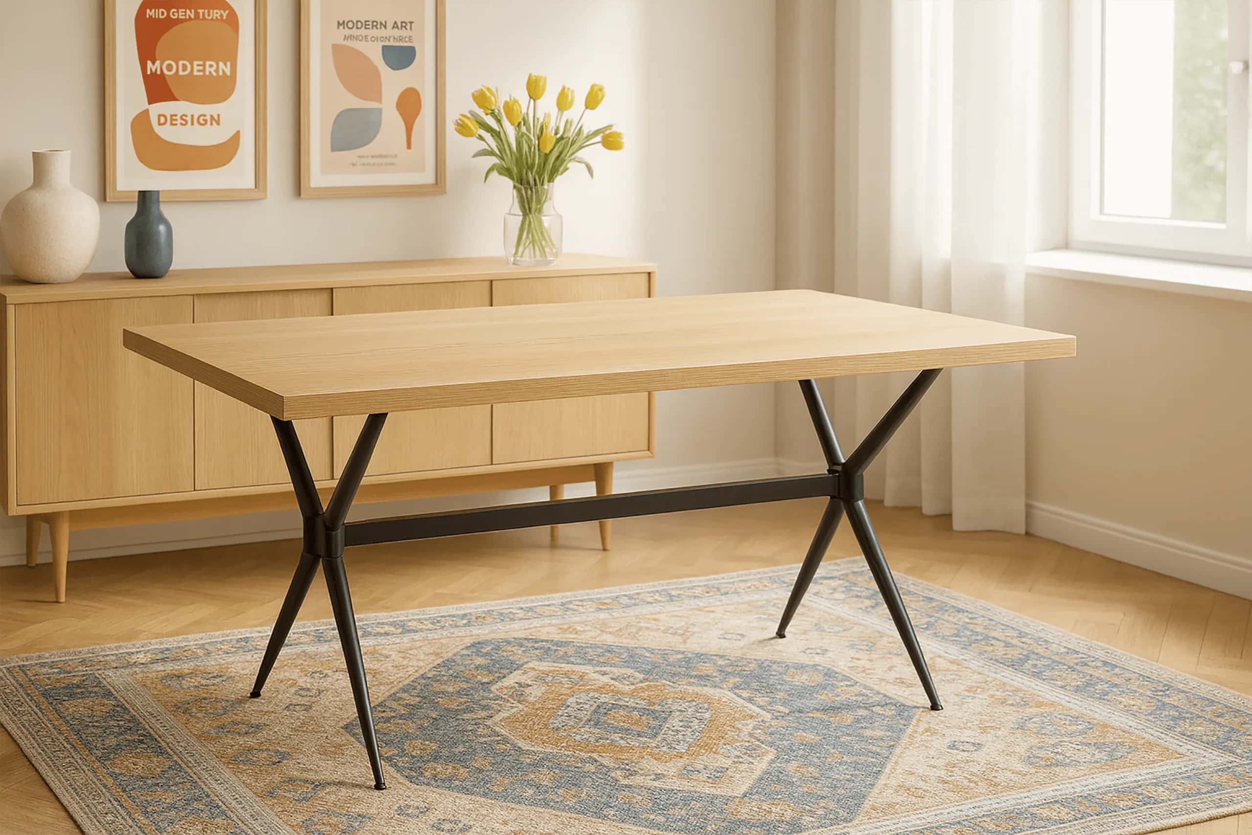 Stół do jadalni MARCEL 160 160×90×75 dąb dąb – miniatura 11
