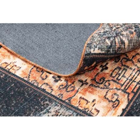 Dywan ANTIKA ancient chocolate, koło nowoczesny patchwork, grecki do prania - czarny / – miniatura 4