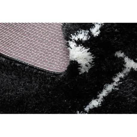 Dywan FLUFFY 2373 shaggy kratka, trellis - antracyt / biały – miniatura 4