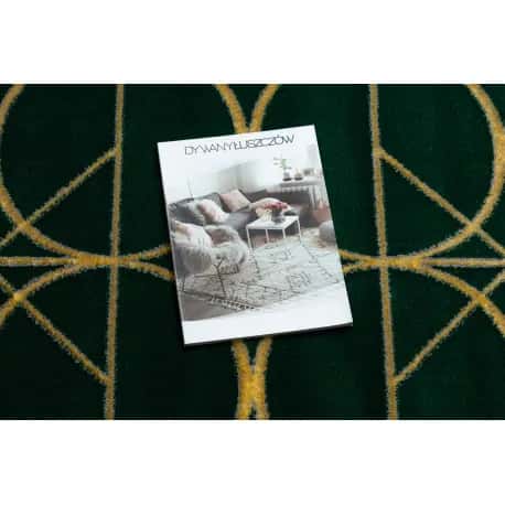 Dywan EMERALD ekskluzywny 1010 glamour, stylowy koła butelkowa zieleń / złoty – miniatura 2
