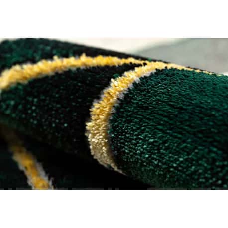 Dywan EMERALD ekskluzywny 1022 koło - glamour, stylowy marmur, geometryczny butelkowa zieleń / złoty – miniatura 5