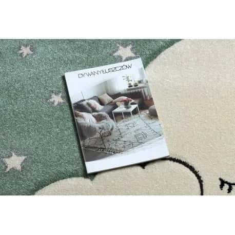 Dywan PETIT MOON księżyc, gwiazdki, chmurki zielony – miniatura 2