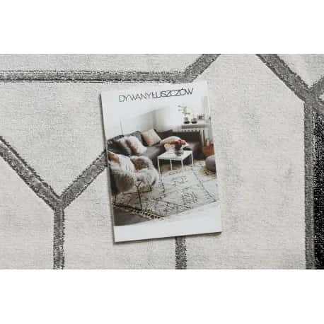 Dywan EMERALD ekskluzywny 81953 glamour, stylowy marmur, geometryczny czarny / srebrny – miniatura 2