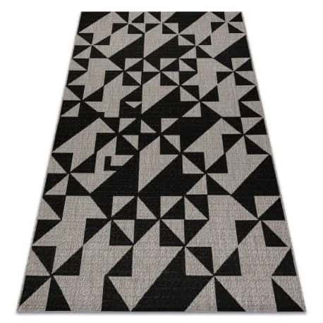 DYWAN SZNURKOWY SIZAL FLOORLUX 20489 silver / black TRÓJKĄTY – miniatura 1