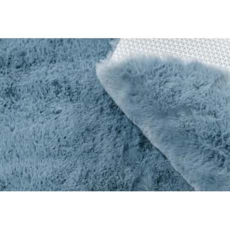 Dywan SHAPE 3150 Motyl Shaggy - niebieski pluszowy, antypoślizgowy, do prania – miniatura 4