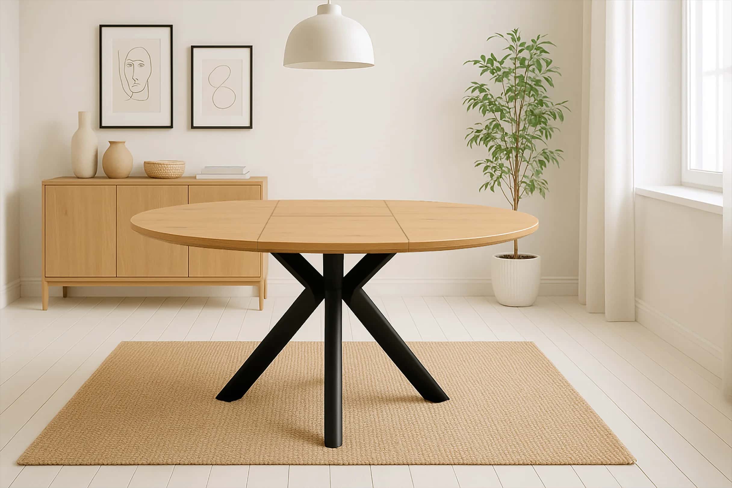 SJ212D Stół Magnus fi110-150x76cm Dąb – miniatura 8