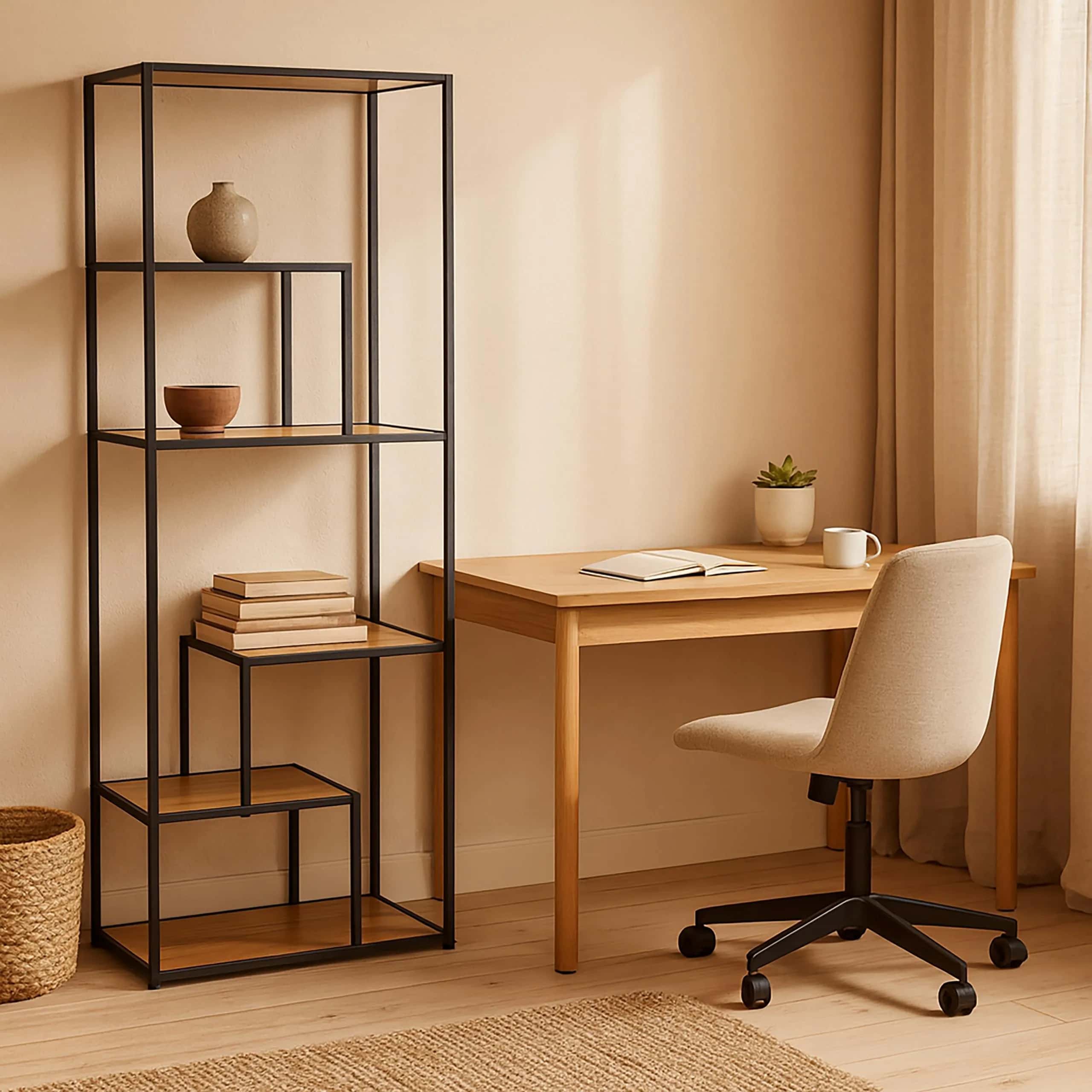 Regał loftowy GINA 70×33×170cm dąb – miniatura 9