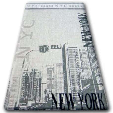 DYWAN SZNURKOWY SIZAL FLOORLUX 20237 srebrny / czarny – miniatura 1
