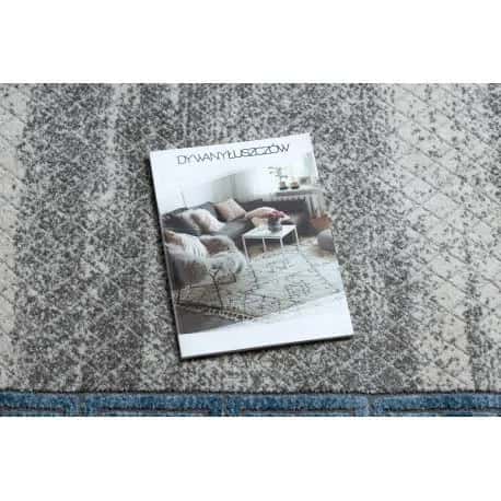 Dywan NOBLE nowoczesny 1512 68 Ramka, grecki vintage przecierany - Strukturalny, dwa poziomy runa krem / niebieski – miniatura 2