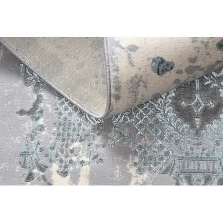 Dywan CORE W3824 Ornament Vintage - Strukturalny, dwa poziomy runa, jasnoniebieski / krem / – miniatura 4