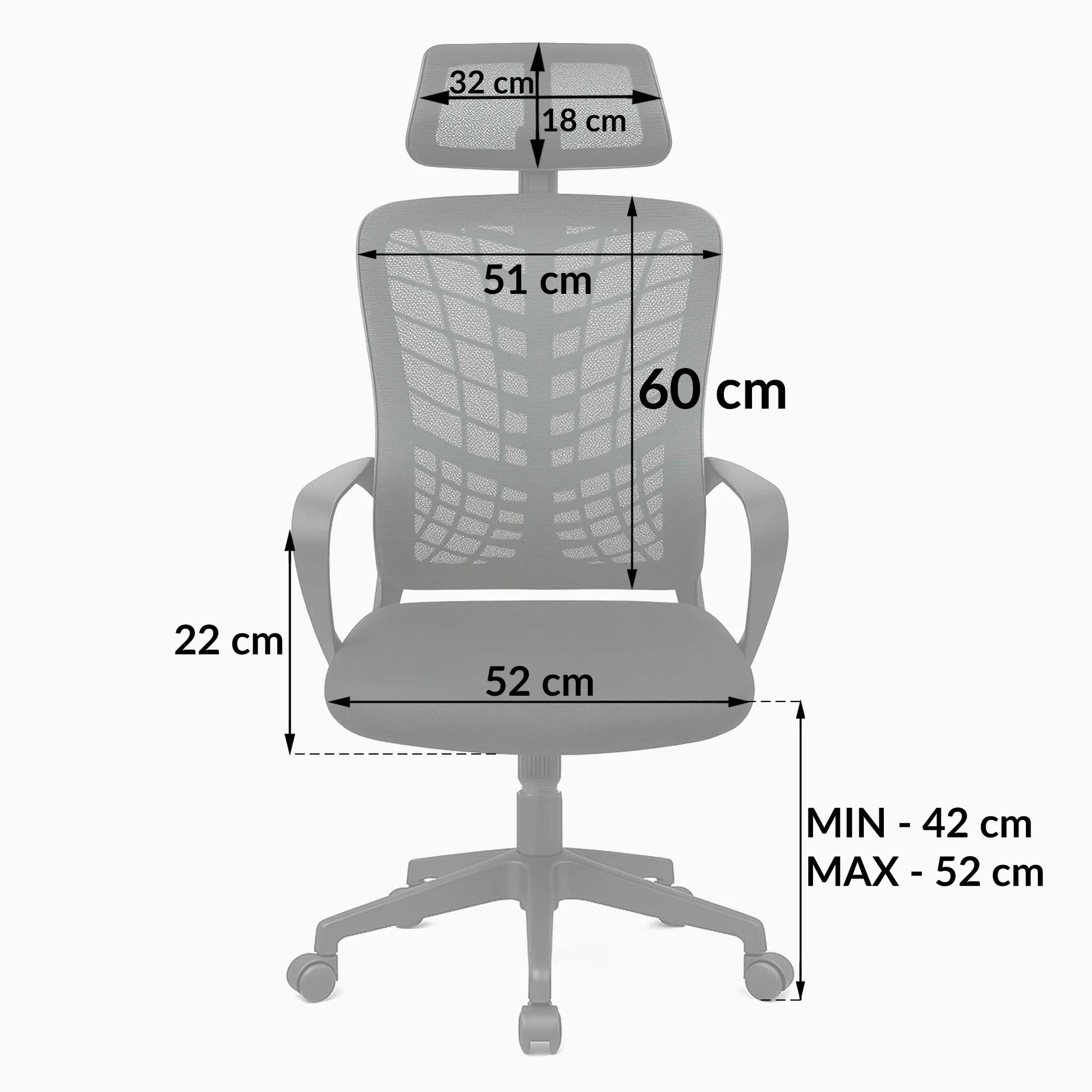 KB108 Krzesło biurowe CZARNY – miniatura 8
