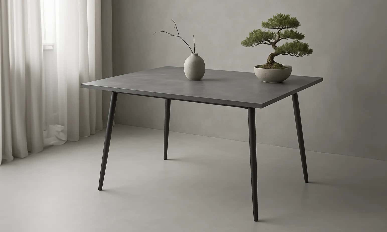 Stół do jadalni CELINE 120 120×80×75 mud beton – miniatura 11
