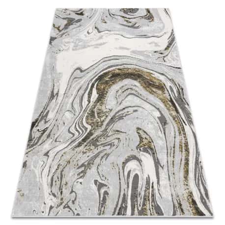 Dywan LIRA E1686 Abstrakcja, strukturalny, nowoczesny, glamour - szary / złoty – miniatura 1