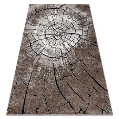 Dywan nowoczesny COZY 8875 Wood, pień - Strukturalny, dwa poziomy runa brązowy – miniatura 1