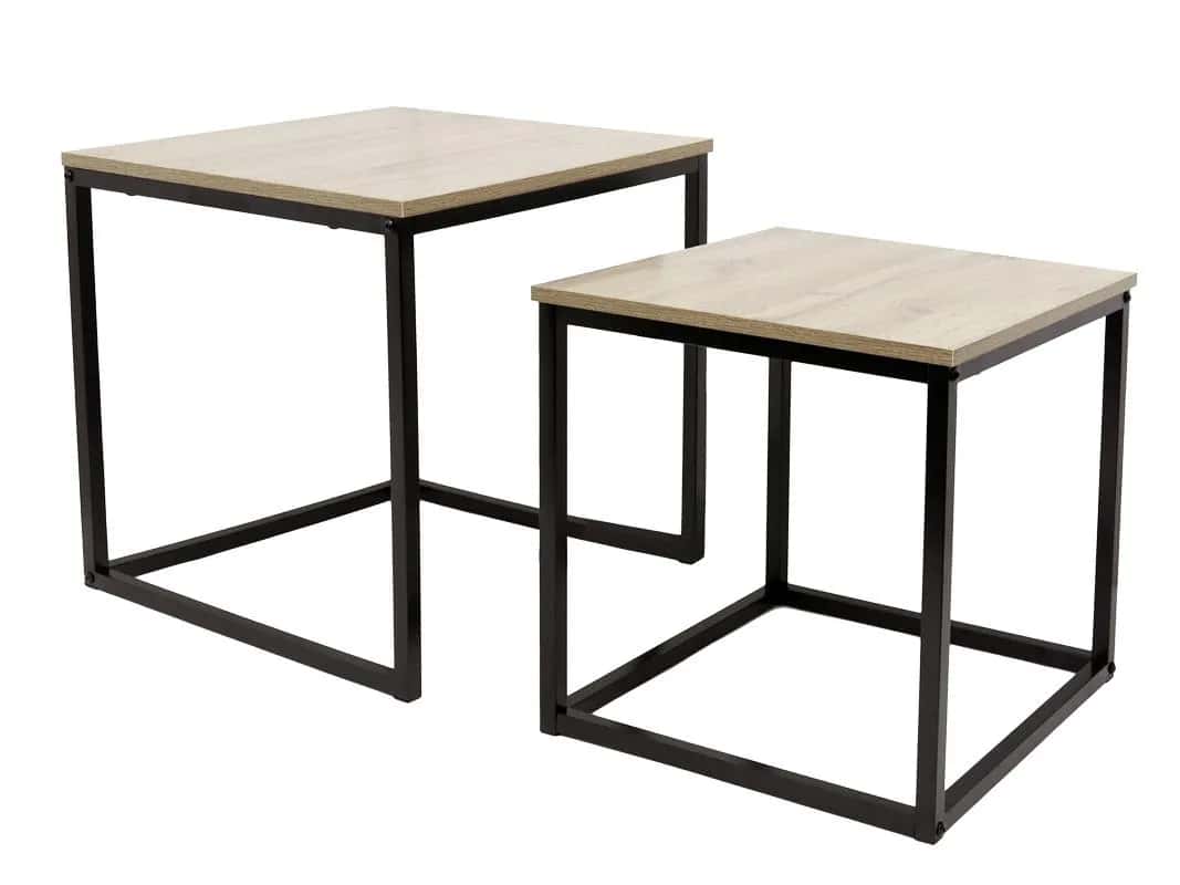 Stolik kawowy kwadratowy 2szt SONOMA SK101S 50x50,5/45x45,5cm – miniatura 4