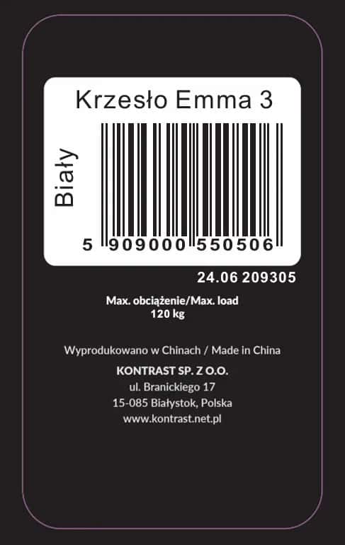 Krzesło Emma 3 Biały – miniatura 2