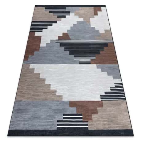 Dywan ANTIKA 126 tek, nowoczesny geometryczny do prania - beż / szary – miniatura 1