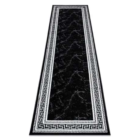 Dywan, Chodnik GLOSS nowoczesny 2813 87 stylowy, ramka, grecki czarny / szary – miniatura 1