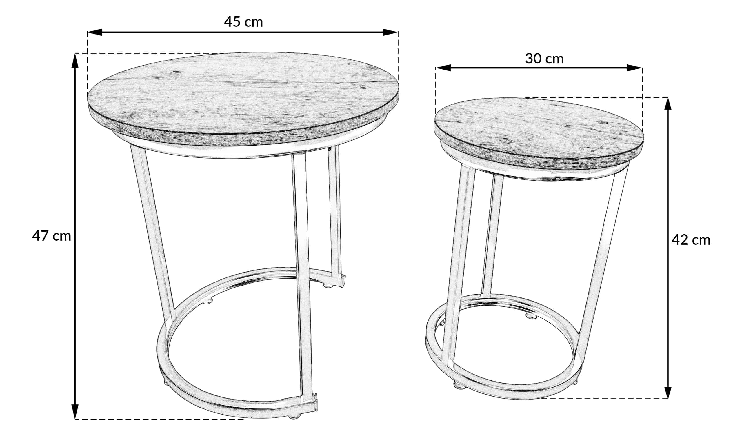 SK117D Stoliki kawowe 2szt fi – miniatura 8