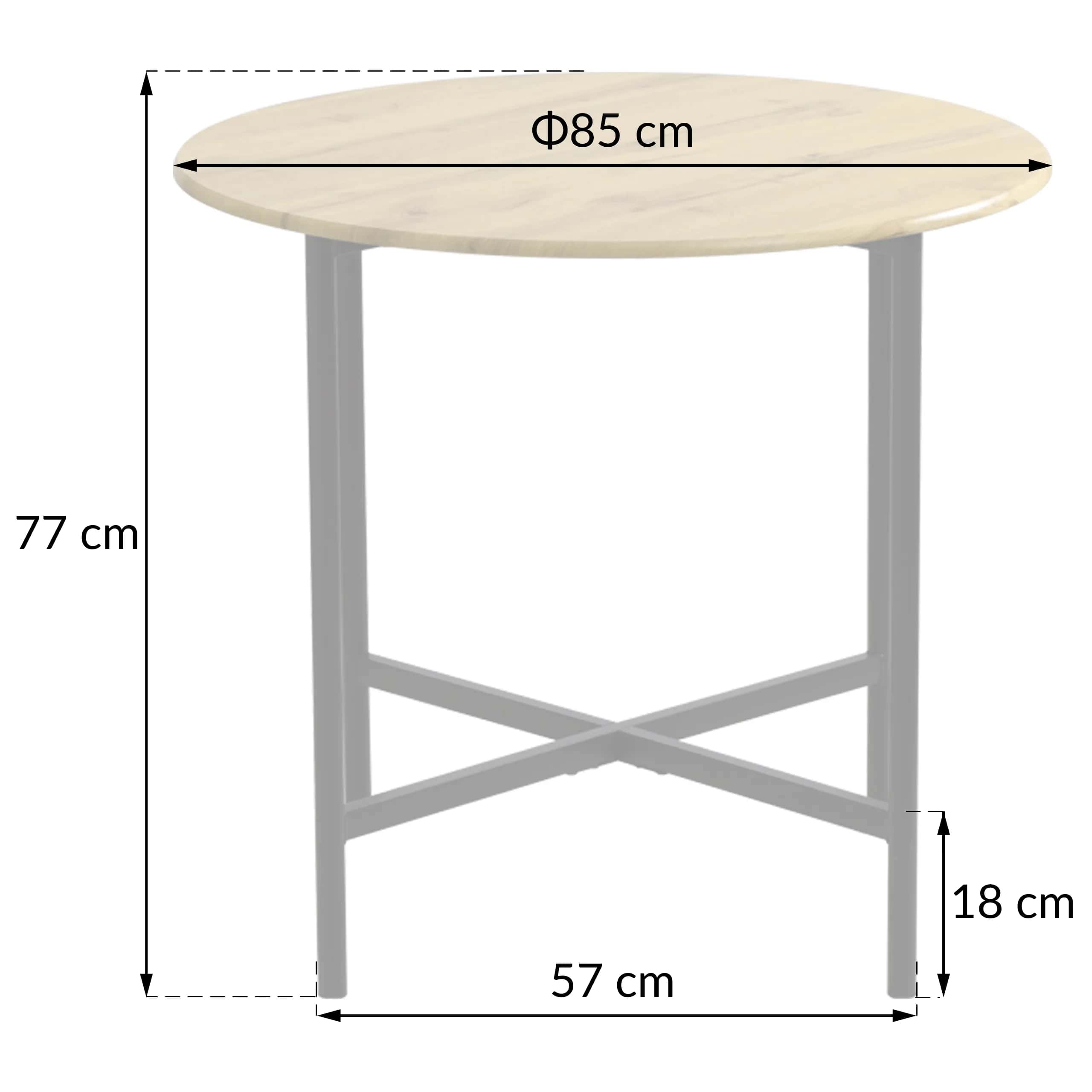 Zestaw LUGOStół fi 85x77cm,Krzesło – miniatura 4