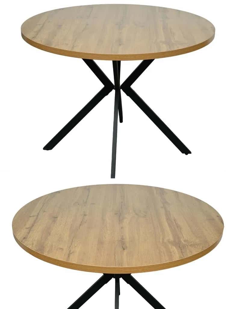 SJ217D Stół Erik fi 100x76cm Dąb DW – miniatura 3