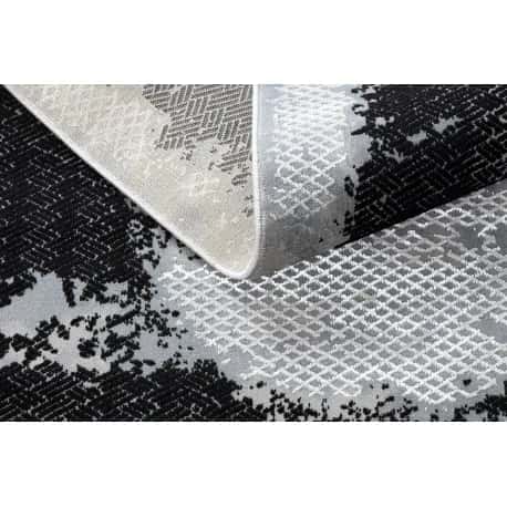 Dywan CORE A004 Ramka, Przecierany - Strukturalny, dwa poziomy runa, czarny / jasnoszary – miniatura 4