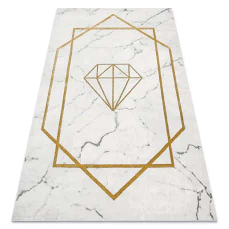 Dywan EMERALD ekskluzywny 1019 glamour, stylowy diament, marmur krem / złoty – miniatura 1